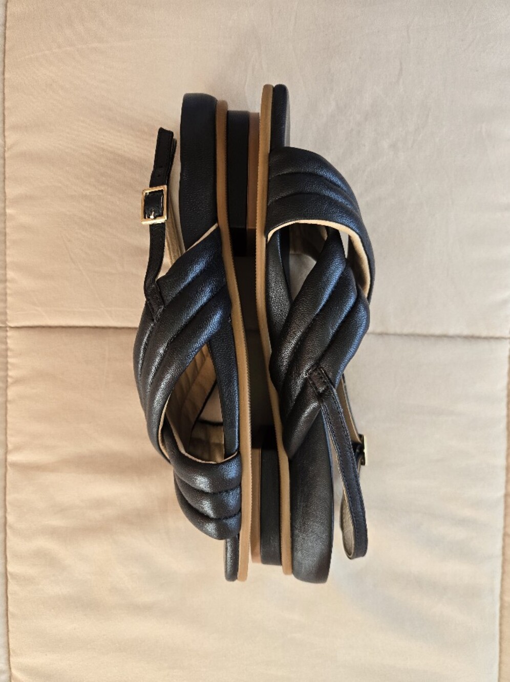 Bared Footwear Black Leather Batis Criss Cross strap sandals, EU 41 - Picture 4 of 9
